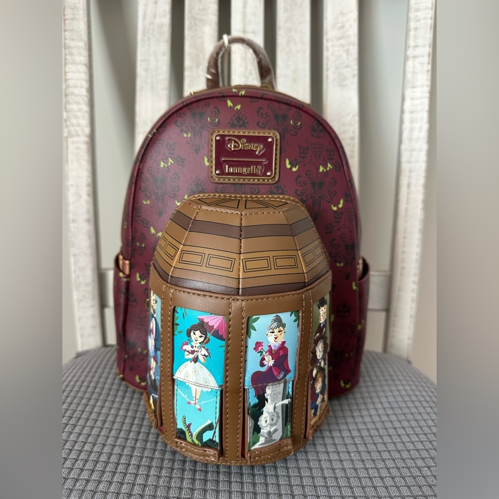 Loungefly Disney Haunted Mansion Stretching Room Portraits Mini Backpack
